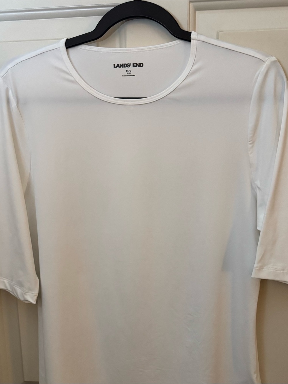 Lands' End Swim Tee Rash Guard UPF 50 in White Size - M/L or 10-12  **NWOT** - Picture 12 of 12